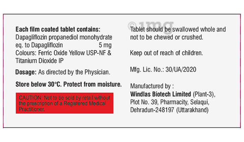 Dapaown 5 Tablet image
