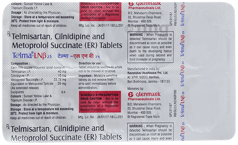 Telma LNB 10mg/25mg/40mg Tablet ER