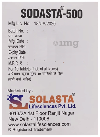 Sodasta 500 Tablet image