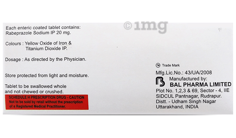 Rabifix 20mg Tablet image