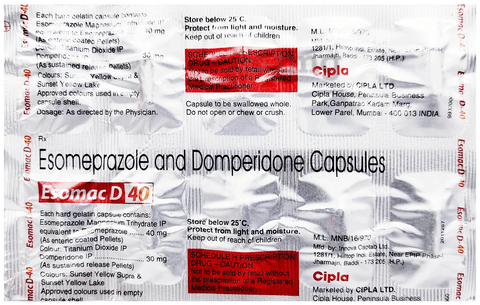 Esomac D 40 Capsule SR image