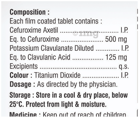 Cefubrook CV 625 Tablet image