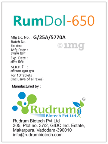 Rumdol 650 Tablet image