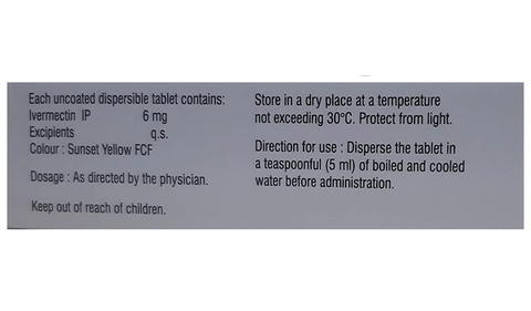 Iverhope 6mg Tablet DT image Iverhope 6mg Tablet DT image