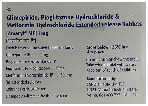 Amaryl MP 1mg Tablet ER