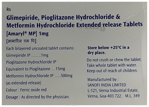 Amaryl MP 1mg Tablet ER image