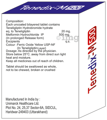Tenedix-M 500 Tablet PR image Tenedix-M 500 Tablet PR image