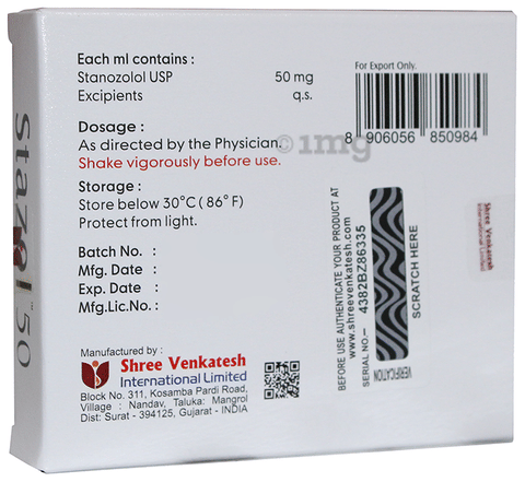 Stazol 50 Injection image