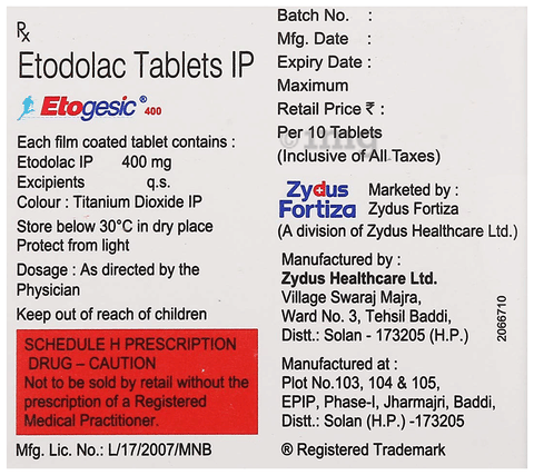 Etogesic 400 Tablet image