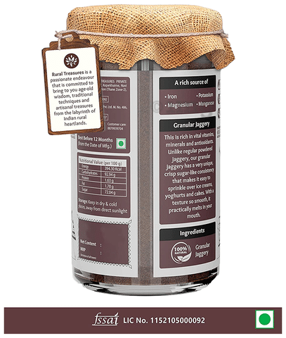 Rural Treasures Granular Jaggery Powder: Buy jar of 500 gm ...