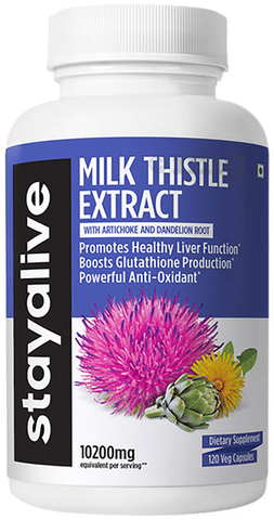 Stayalive Milk Thistle Extract Veg Capsule: Buy bottle of 120.0 vegicaps at  best price in India