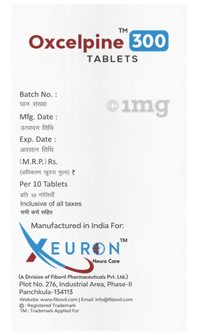 Oxcelpine 300 Tablet image
