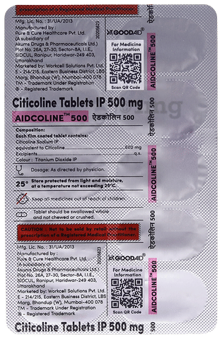 Aidcoline 500 Tablet image