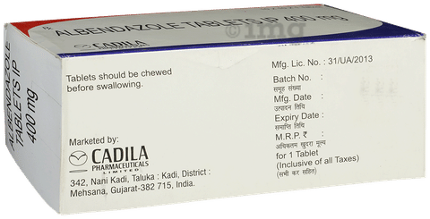 Albendazole 400mg Tablet image Albendazole 400mg Tablet image