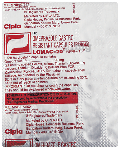 Lomac 20mg Capsule image