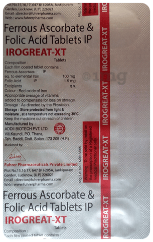 Irogreat-XT Tablet image Irogreat-XT Tablet image