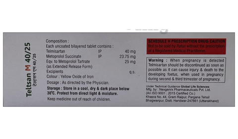 Teltsan M 40/25 Tablet ER image