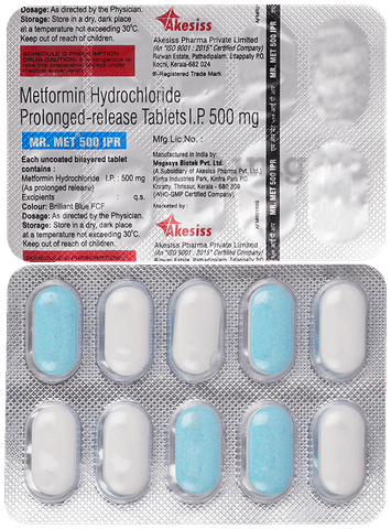 MR Met 500mg Tablet