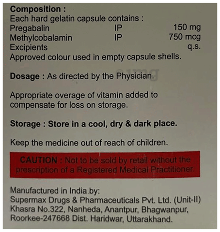 Pregazep M 150 Capsule image Pregazep M 150 Capsule image
