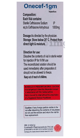 Onecef 1gm Injection image