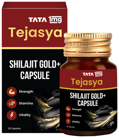 Tata 1mg Tejasya Shilajit Gold+ Capsule: Buy bottle of 20.0