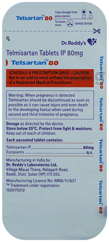Telsartan 80 Tablet image Telsartan 80 Tablet image