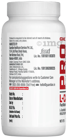 GNC Pro Performance L-Carnitine 500mg for Muscle Recovery | Tablet: Buy  bottle of 30.0 tablets at best price in India