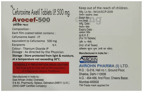 Avocef 500mg Tablet image
