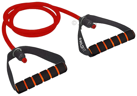 Boldfit Resistance Tube with Foam Handles, Door Anchor for