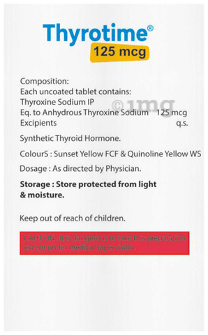 Thyrotime 125mcg Tablet image