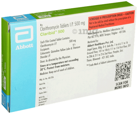 Claribid 500 Tablet image Claribid 500 Tablet image