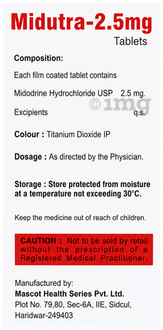 Midutra 2.5mg Tablet image Midutra 2.5mg Tablet image