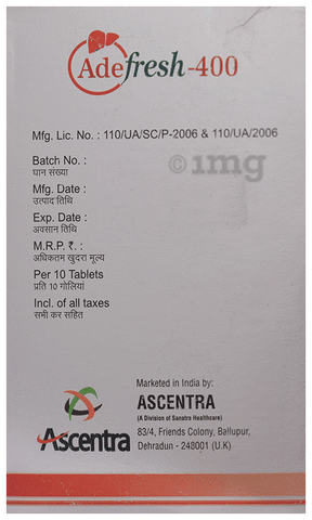 Adefresh 400 Tablet image