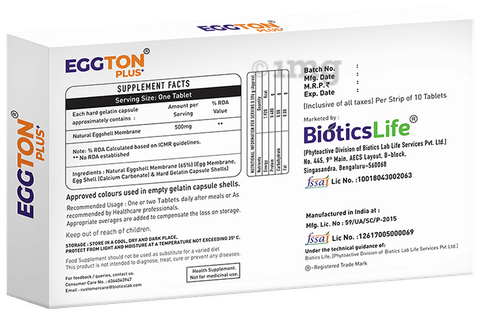 BioticsLife Eggton Plus Tablet image