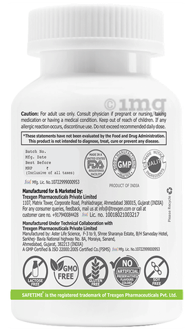 Safe Time Magtein Vegetarian Capsules: Buy bottle of 30.0 vegicaps