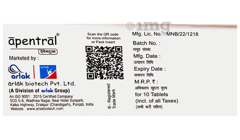 Apentral 40mg Tablet image