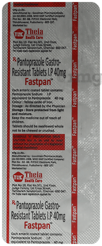 Fastpan 40mg Tablet image