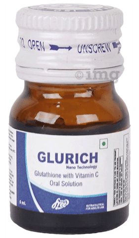 Glurich Glutathione with Vitamin C Oral Solution (5ml Each): Buy box of 10.0 bottles at best price in India