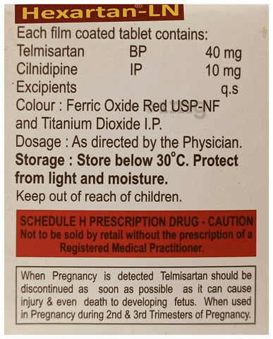 हेक्सार्टन-एलएन टैबलेट image