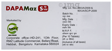 Dapamaz S 10/100 Tablet