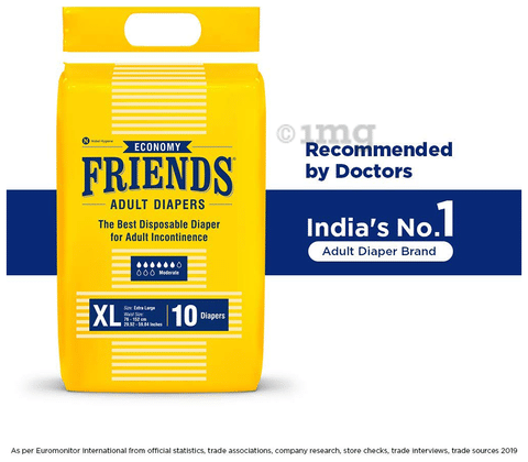 Friends Economy Adult Unisex Diaper for Up to 8 Hours Protection