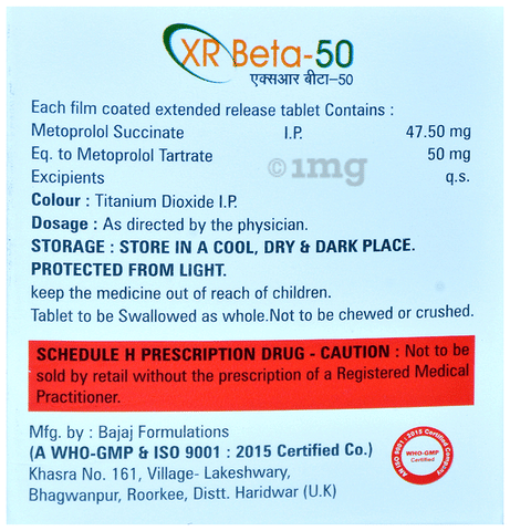 XR Beta 50 Tablet image XR Beta 50 Tablet image