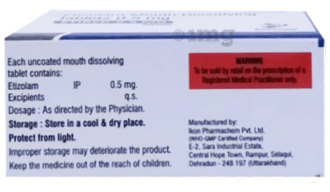 Etired 0.5 MD Tablet image Etired 0.5 MD Tablet image