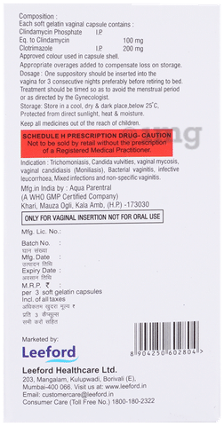 Leezole VG Vaginal Softgel Capsule