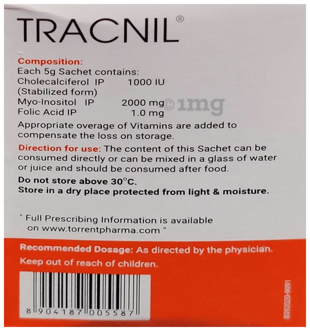 Tracnil Sachet with Myoinositol, Folic Acid & Vitamin D3