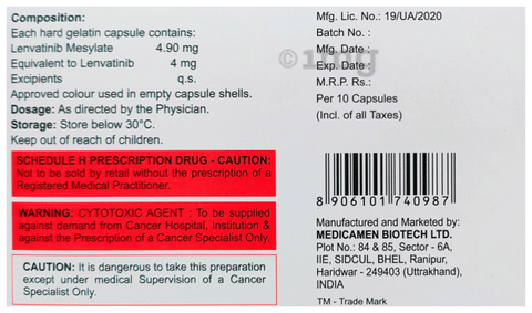 Lenvamed 4mg Capsule image