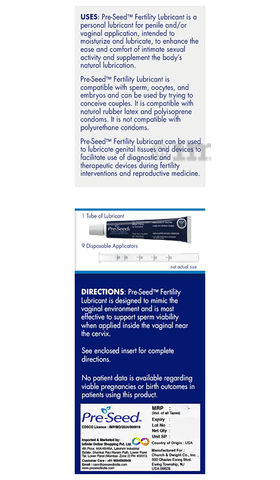 Pre-Seed Fertility Lubricant Gel | Paraben Free Water Based Personal  Lubricating Gel for Couples Trying to Conceive | Isotonic & pH-Balanced |  Doctor-Developed Formula | 40g Each with 9 Applicators: Buy combo