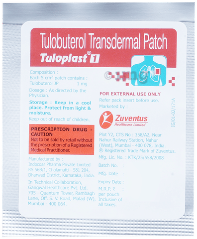Tuloplast 1 Transdermal Patch image