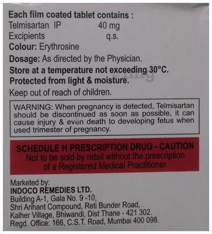 Telmichek 40 Tablet image Telmichek 40 Tablet image