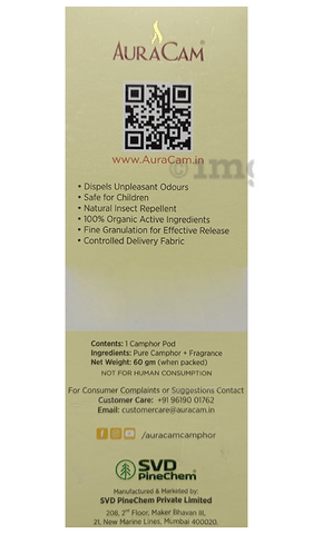 AuraCam Gold Standard Camphor Pod (60gm Each) Citrus